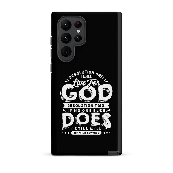 Christian Phone Case Live For God Black for Samsung® Samsung® Phone Cases Matte Samsung Galaxy S22 Ultra 