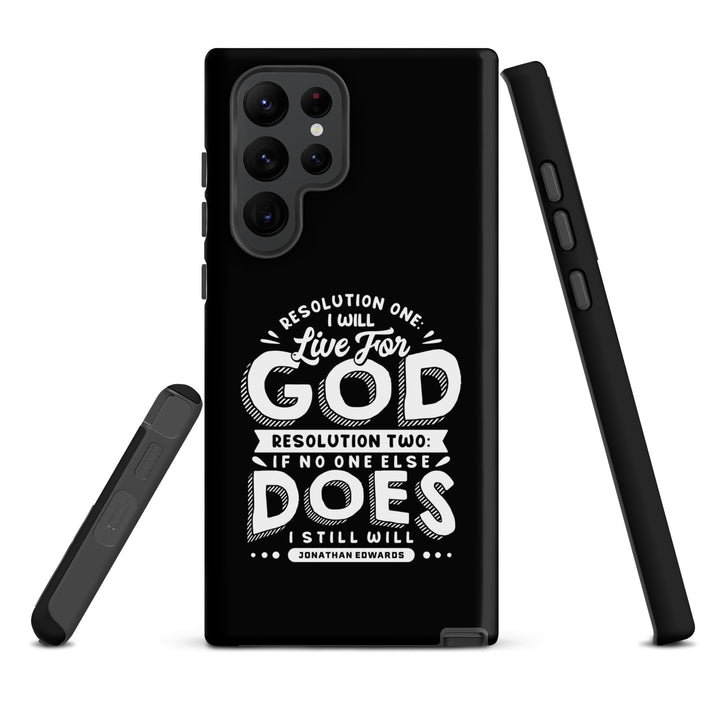 Christian Phone Case Live For God Black for Samsung® Samsung® Phone Cases   