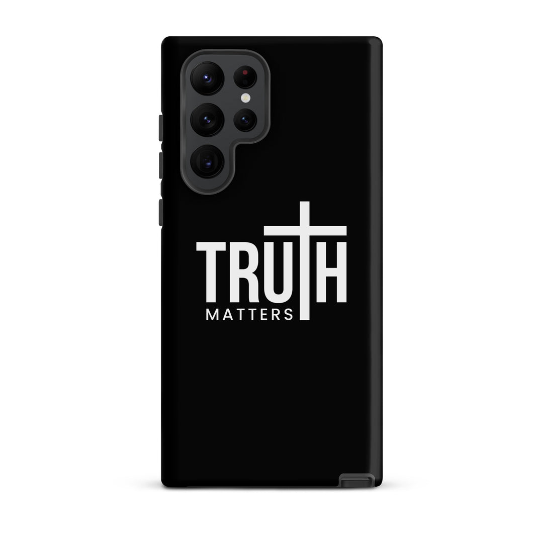 Christian Phone Case Truth Matters Black for Samsung® Samsung® Phone Cases Matte Samsung Galaxy S22 Ultra 