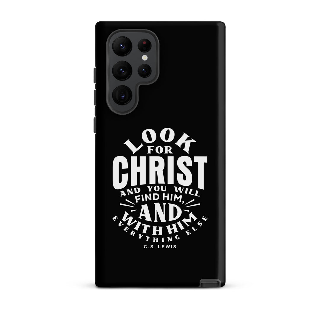 Christian Phone Case Look For Christ Black for Samsung® Samsung® Phone Cases Matte Samsung Galaxy S22 Ultra 