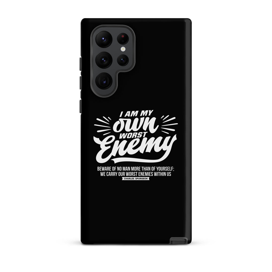 Christian Phone Case Worst Enemy Black for Samsung® Samsung® Phone Cases Matte Samsung Galaxy S22 Ultra 