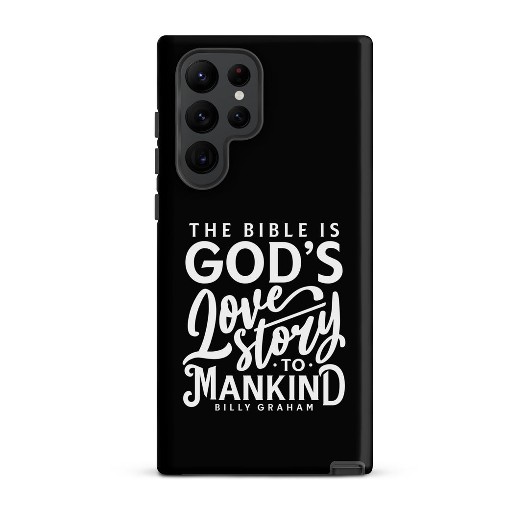 Christian Phone Case God's Love Story Black for Samsung® Samsung® Phone Cases Matte Samsung Galaxy S22 Ultra 