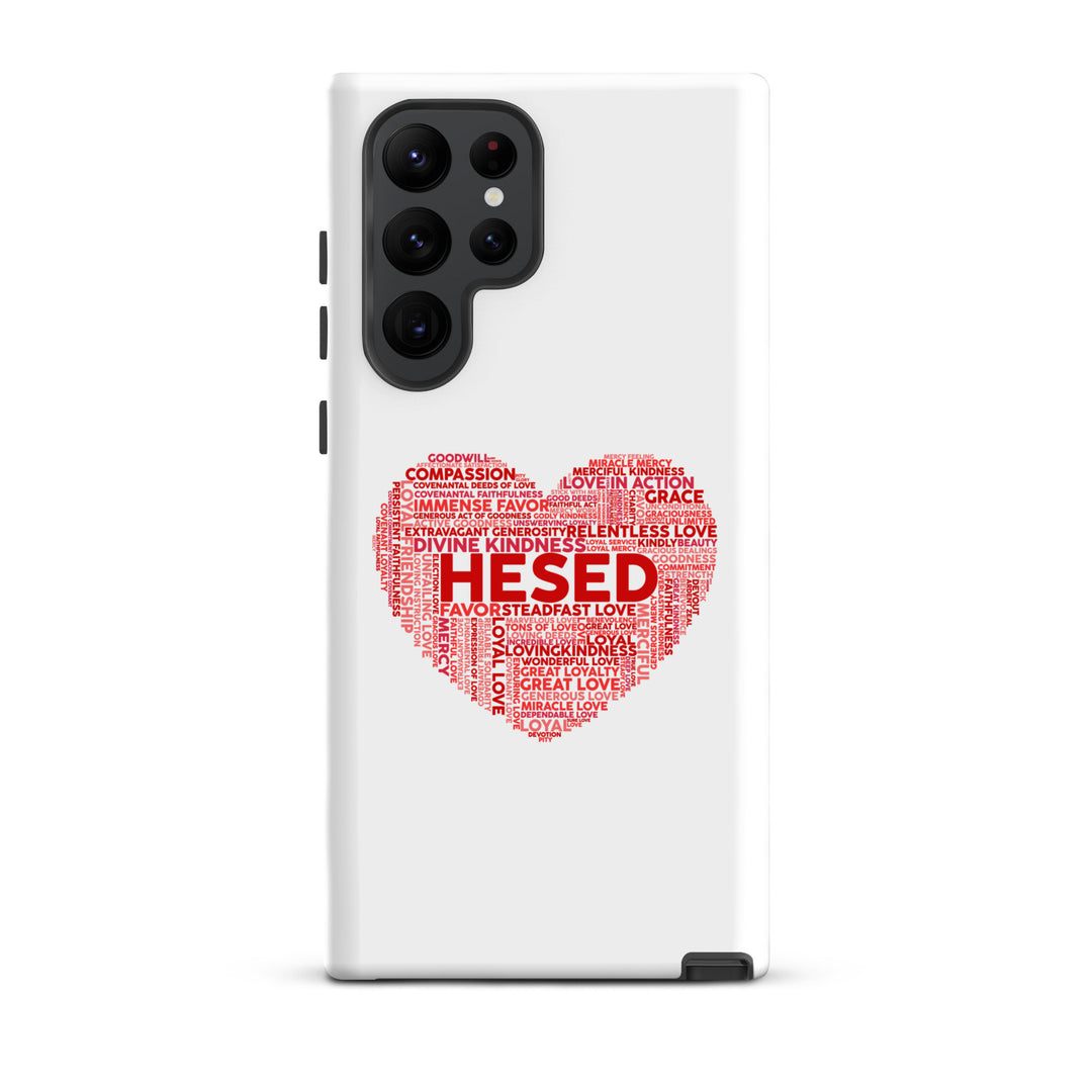 Christian Phone Case Hesed Heart White for Samsung® Samsung® Phone Cases Matte Samsung Galaxy S22 Ultra 