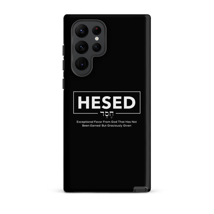 Christian Phone Case Hesed Hebrew Exceptional Favor Black for Samsung® Samsung® Phone Cases   