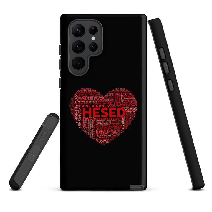 Christian Phone Case Hesed Heart Black for Samsung® Samsung® Phone Cases   