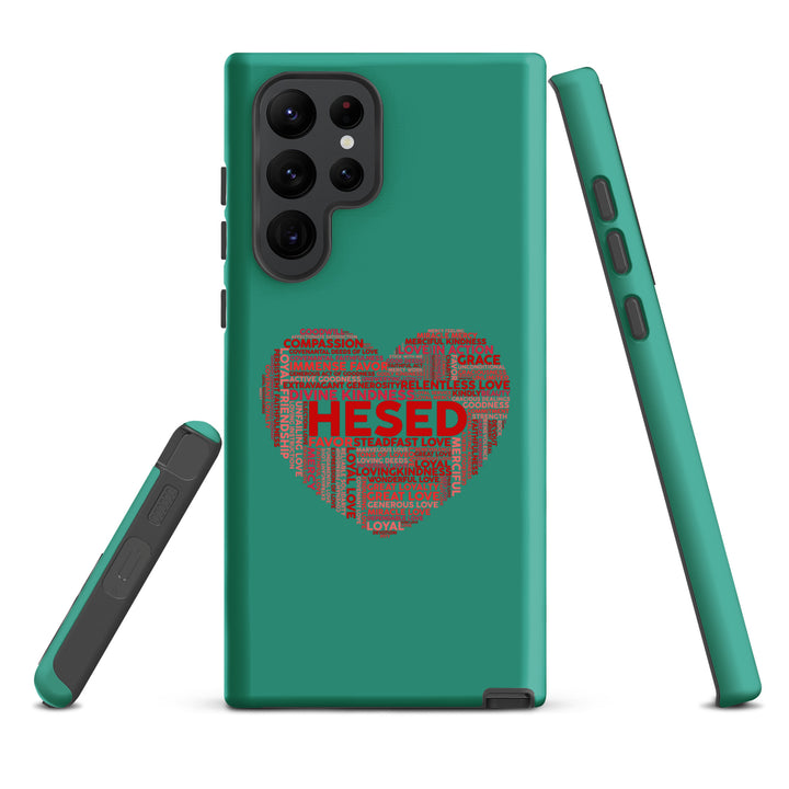 Christian Phone Case Hesed Heart Teal for Samsung® Samsung® Phone Cases   