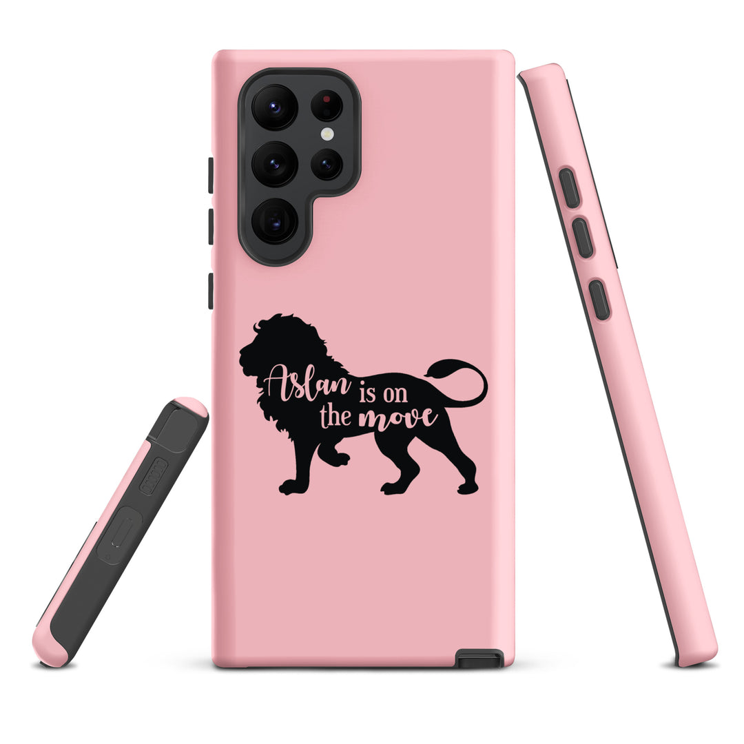 Christian Phone Case Aslan Is On The Move Pink for Samsung® Samsung® Phone Cases   