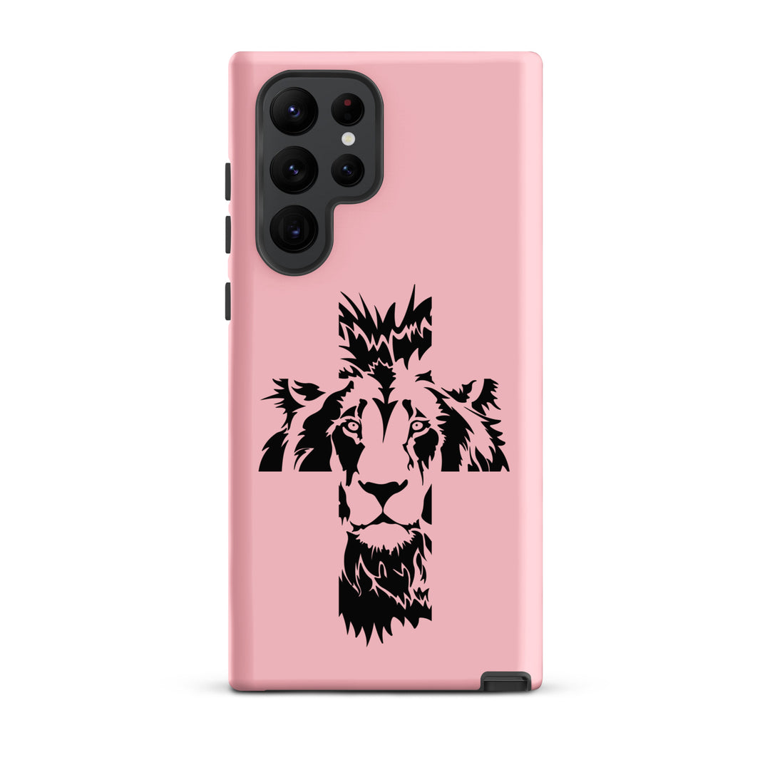 Christian Phone Case Aslan Cross Pink for Samsung® Samsung® Phone Cases Matte Samsung Galaxy S22 Ultra 