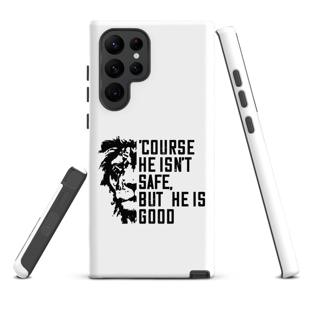 Christian Phone Case 'Course He Isn't Safe White for Samsung® Samsung® Phone Cases   