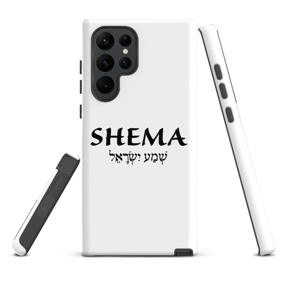 Christian Phone Case Shema Hebrew White for Samsung® Samsung® Phone Cases   