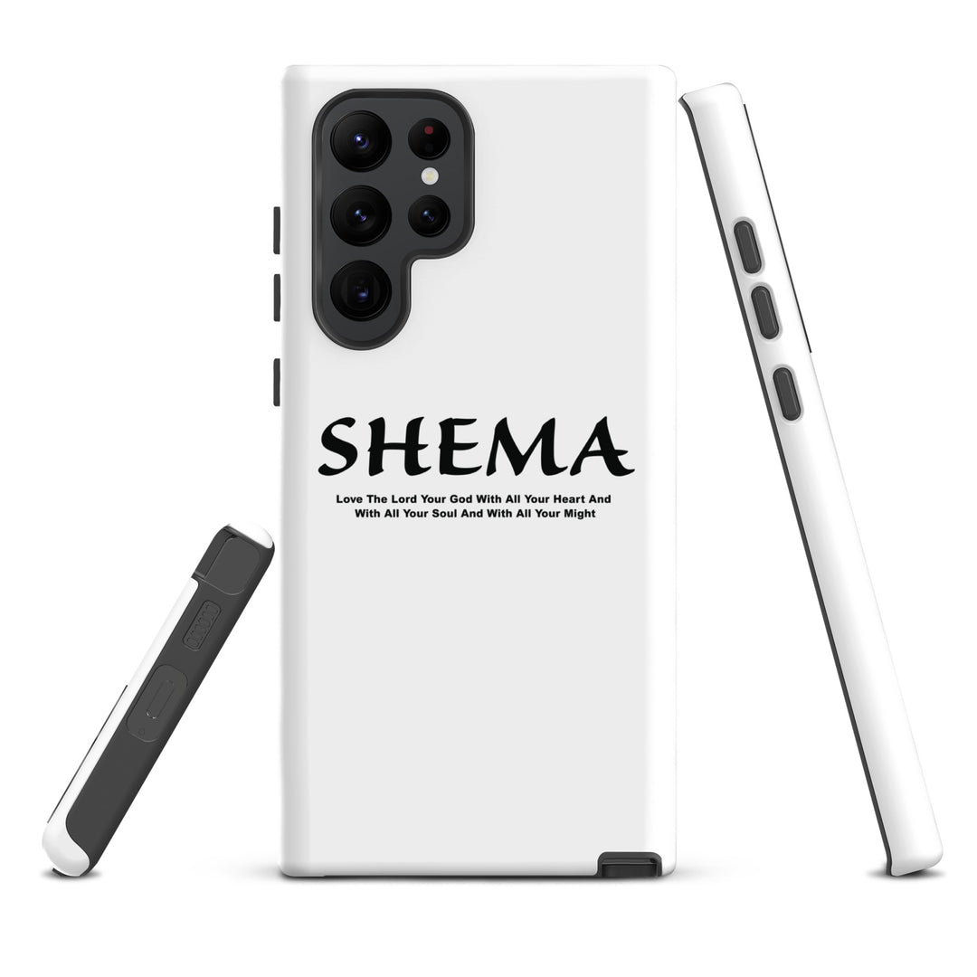 Christian Phone Case Shema Love The Lord White for Samsung® Samsung® Phone Cases   