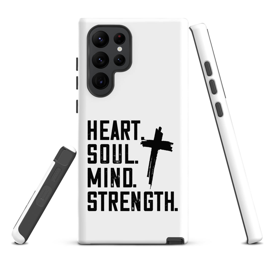 Christian Phone Case Heart Soul Mind Strength White for Samsung® Samsung® Phone Cases   