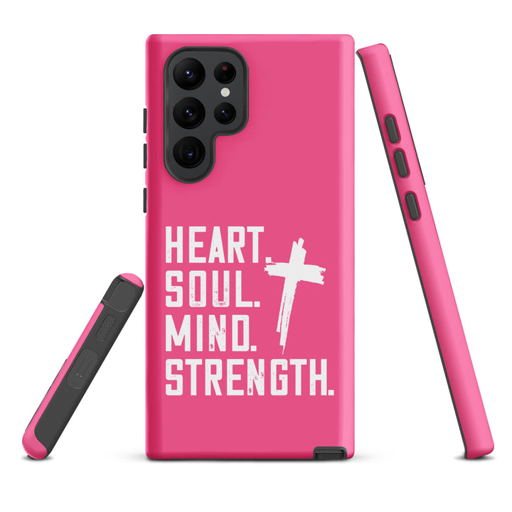 Christian Phone Case Heart Soul Mind Strength Pink for Samsung® Samsung® Phone Cases   