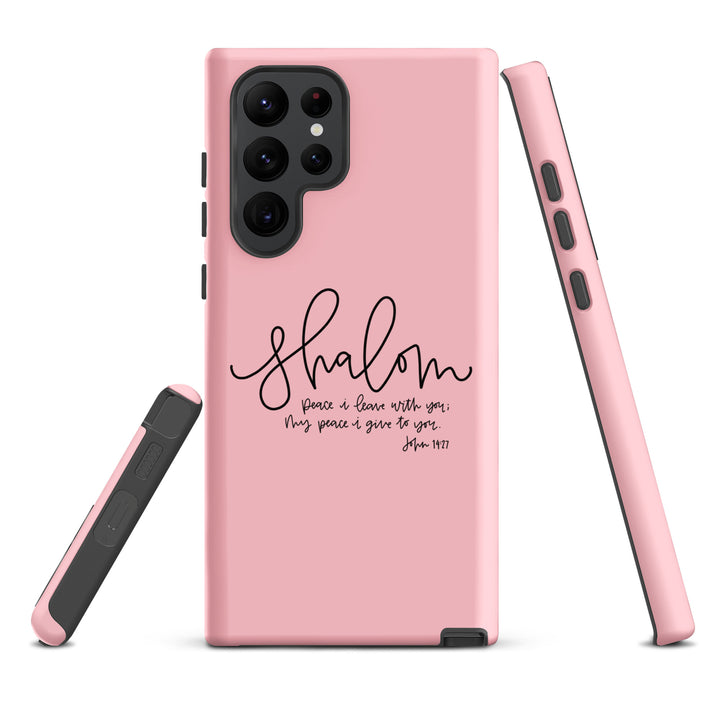 Christian Phone Case Shalom Pink for Samsung® Samsung® Phone Cases   