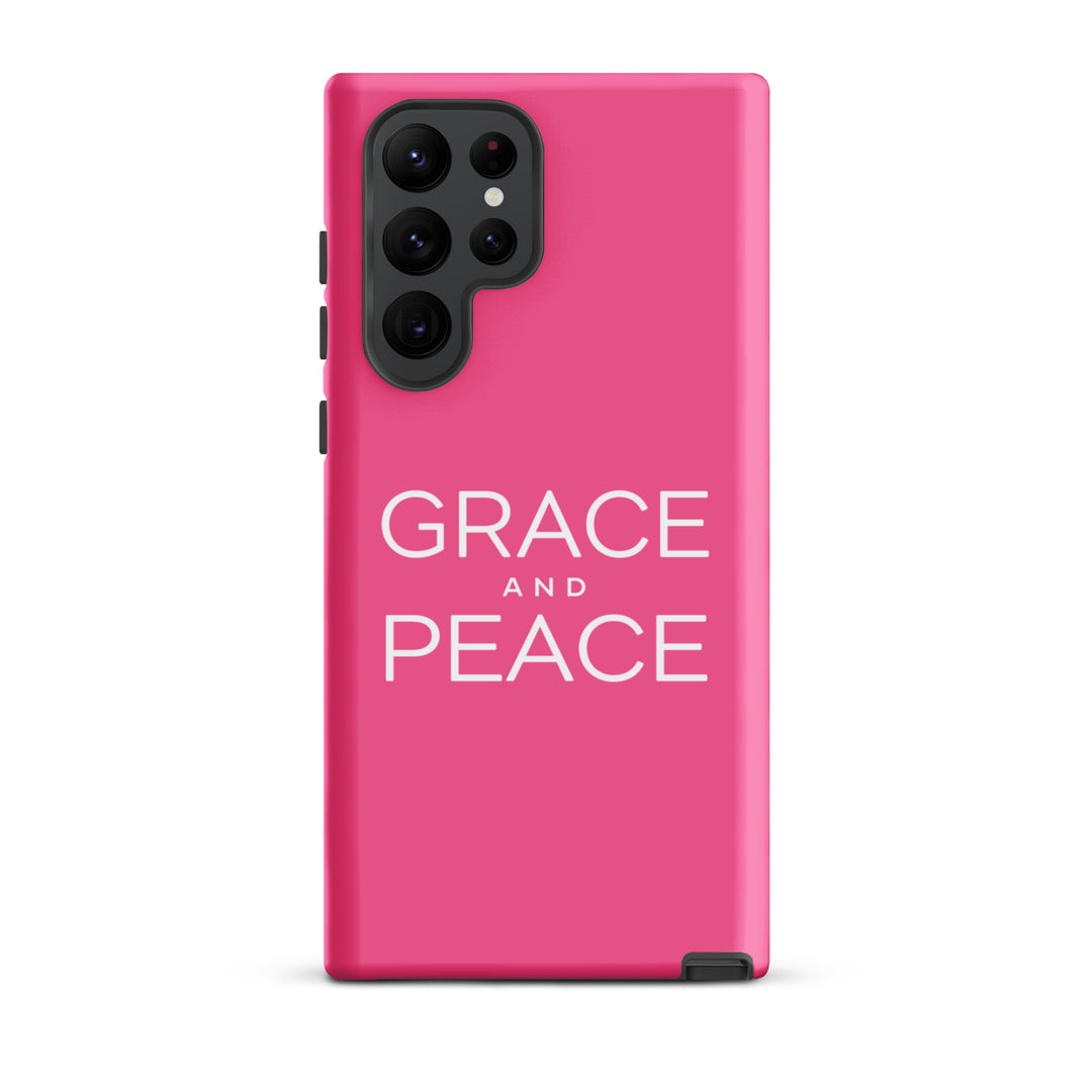 Christian Phone Case Grace and Peace Pink for Samsung® Samsung® Phone Cases Matte Samsung Galaxy S22 Ultra 