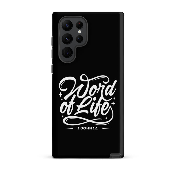 Christian Phone Case Word of Life Black for Samsung® Samsung® Phone Cases Matte Samsung Galaxy S22 Ultra 