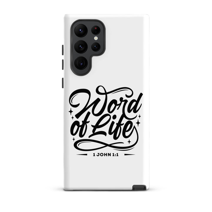 Christian Phone Case Word of Life White for Samsung® Samsung® Phone Cases Matte Samsung Galaxy S22 Ultra 