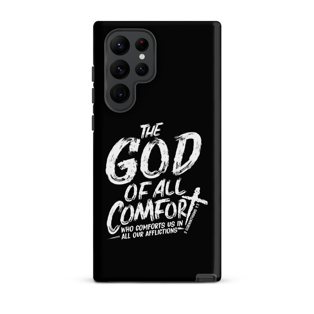 Christian Phone Case God of All Comfort Black for Samsung® Samsung® Phone Cases Matte Samsung Galaxy S22 Ultra 