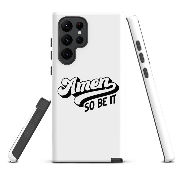 Christian Phone Case Amen So Be It White for Samsung® Samsung® Phone Cases   