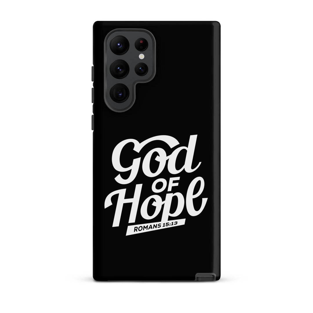 Christian Phone Case God of Hope Black for Samsung® Samsung® Phone Cases Matte Samsung Galaxy S22 Ultra 