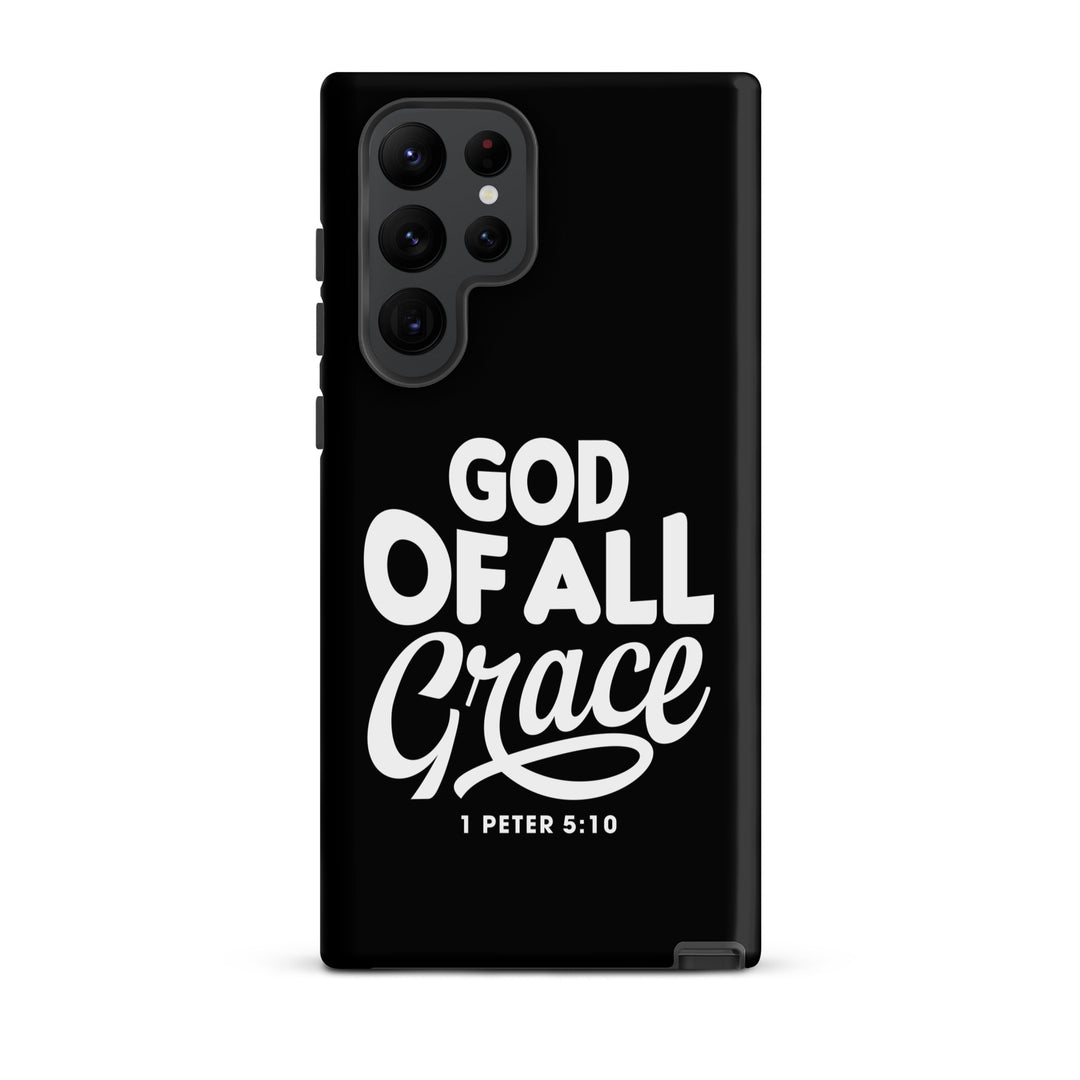 Christian Phone Case God of All Grace Black for Samsung® Samsung® Phone Cases Matte Samsung Galaxy S22 Ultra 