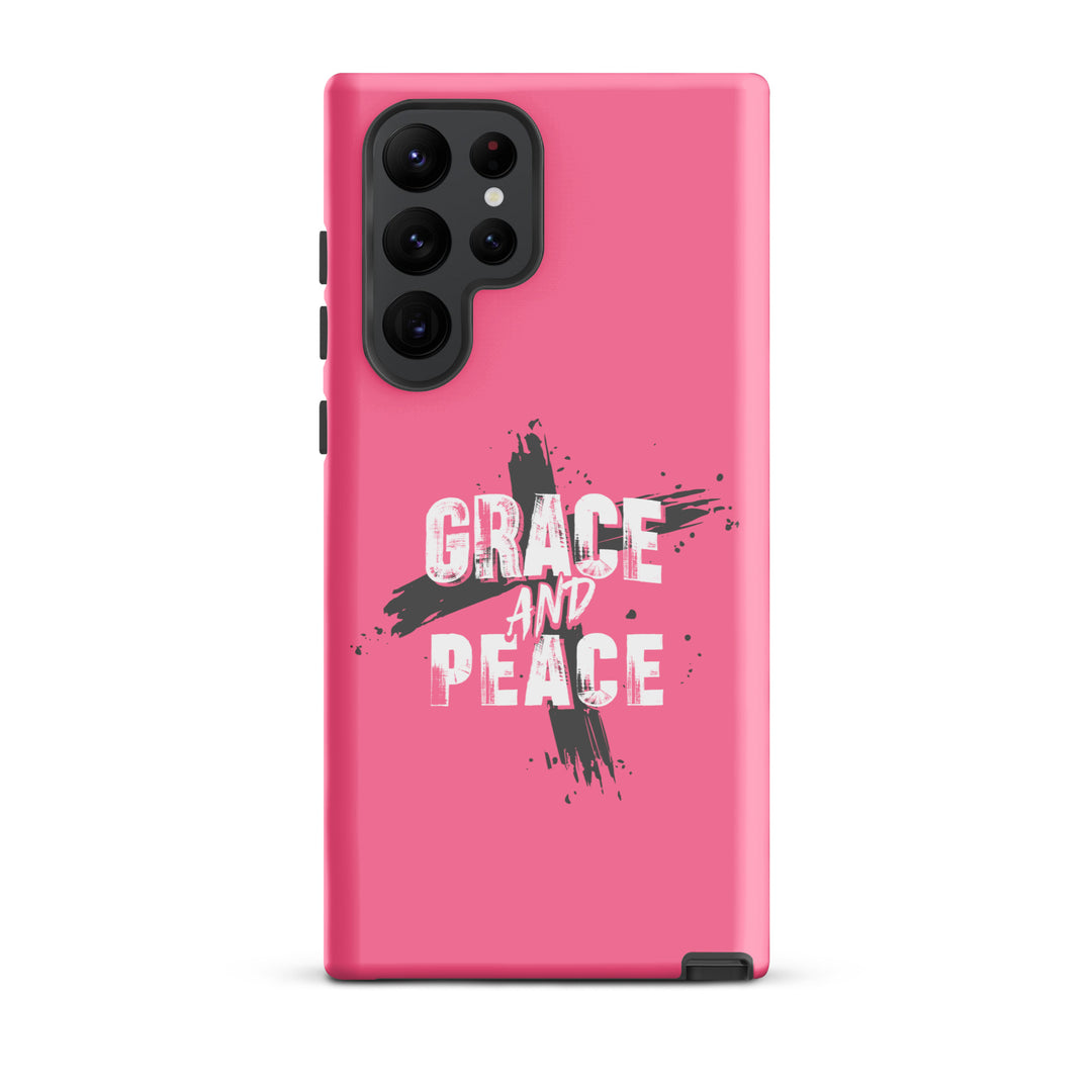 Christian Phone Case Grace and Peace Pink for Samsung® Samsung® Phone Cases Matte Samsung Galaxy S22 Ultra 