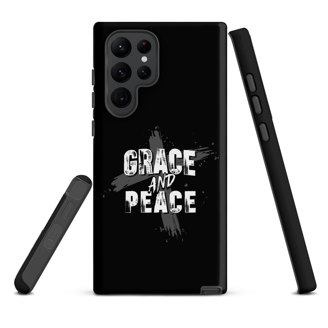 Christian Phone Case Grace and Peace Cross Black for Samsung® Samsung® Phone Cases   