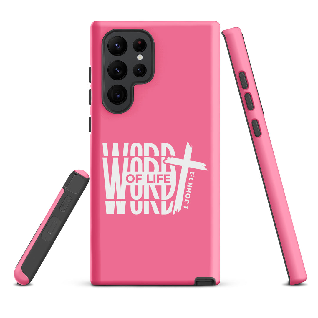 Christian Phone Case Word of Life Cross Pink for Samsung® Samsung® Phone Cases   