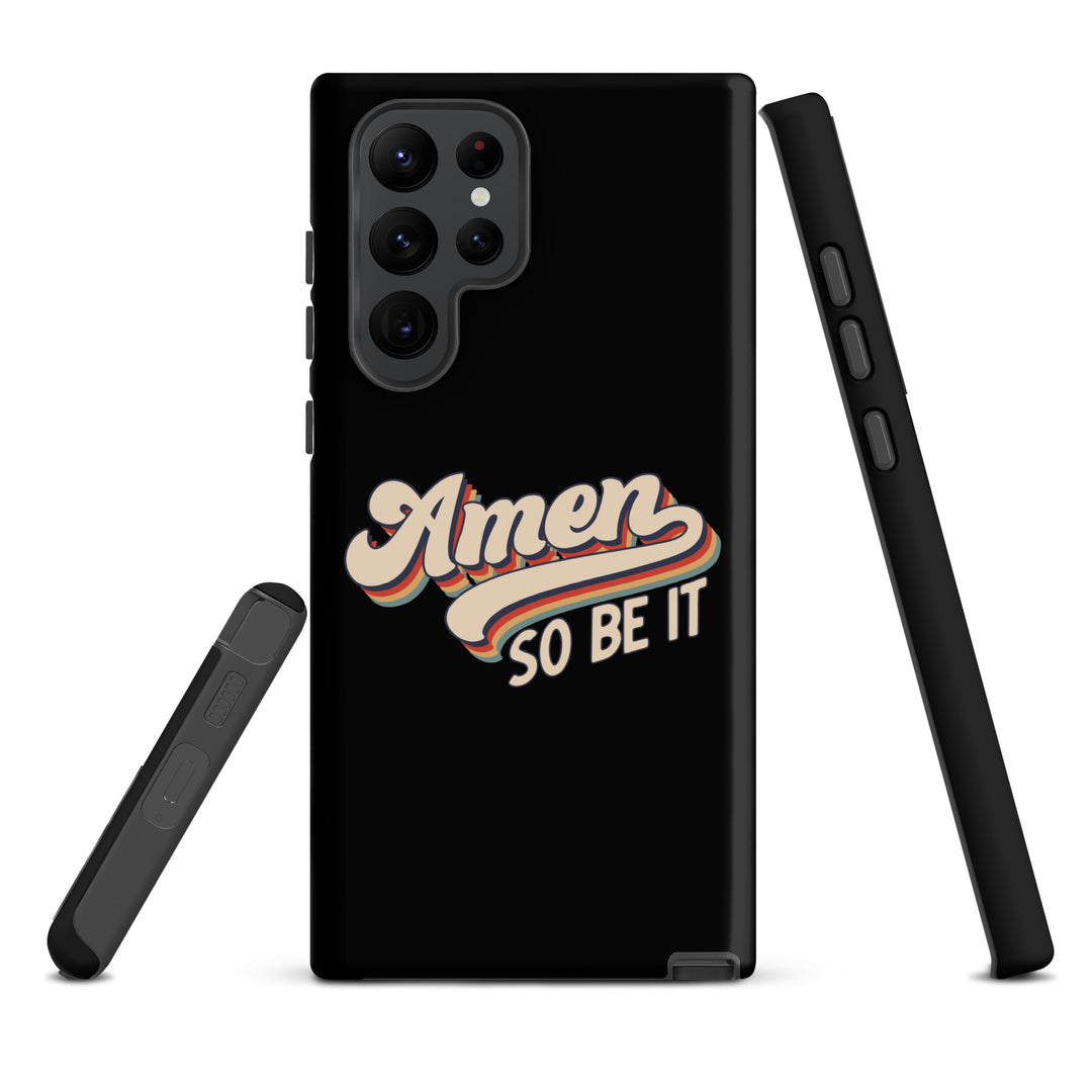 Christian Phone Case Amen So Be It Black for Samsung® Samsung® Phone Cases   