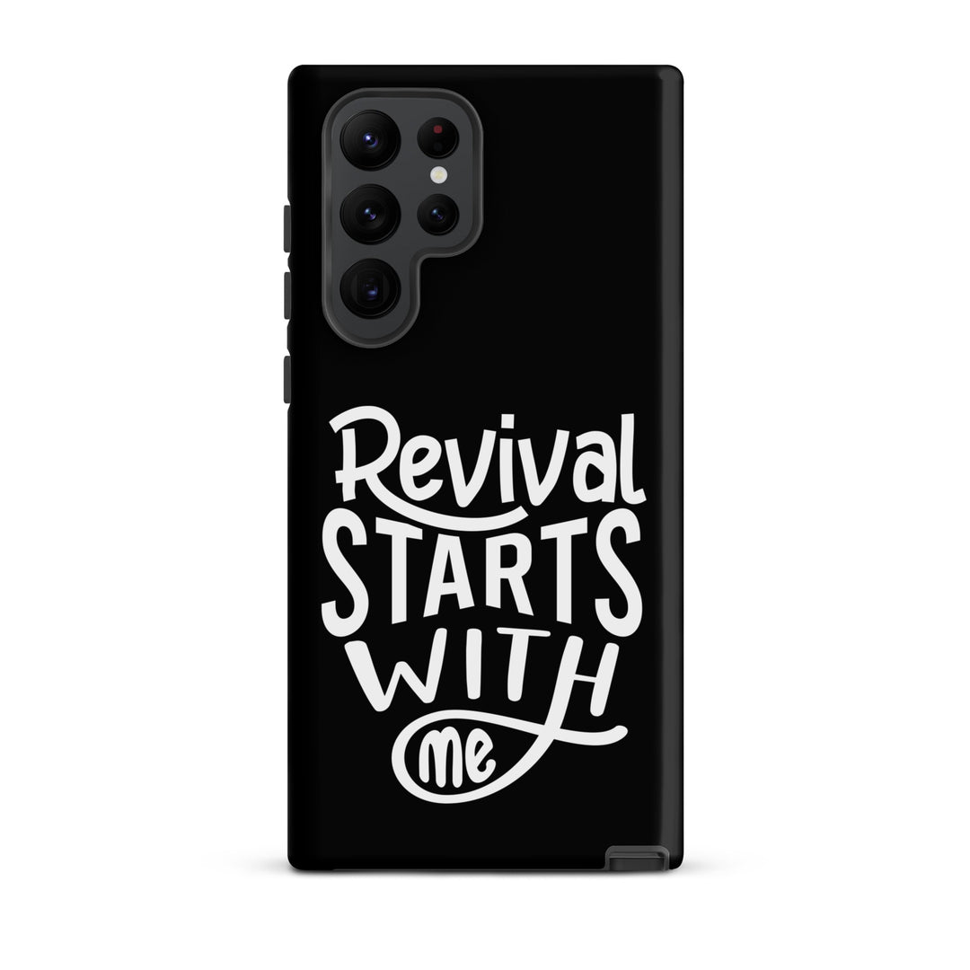 Christian Phone Case Revival Starts With Me Black for Samsung® Samsung® Phone Cases Matte Samsung Galaxy S22 Ultra 