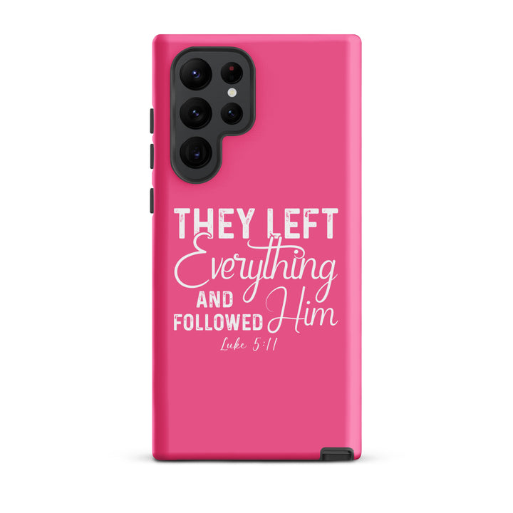 Christian Phone Case Left Everything Pink  for Samsung® Samsung® Phone Cases Matte Samsung Galaxy S22 Ultra 