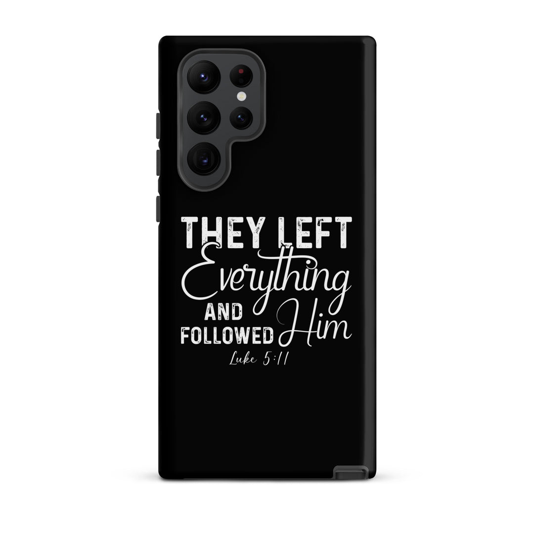 Christian Phone Case Left Everything Black for Samsung® Samsung® Phone Cases Matte Samsung Galaxy S22 Ultra 