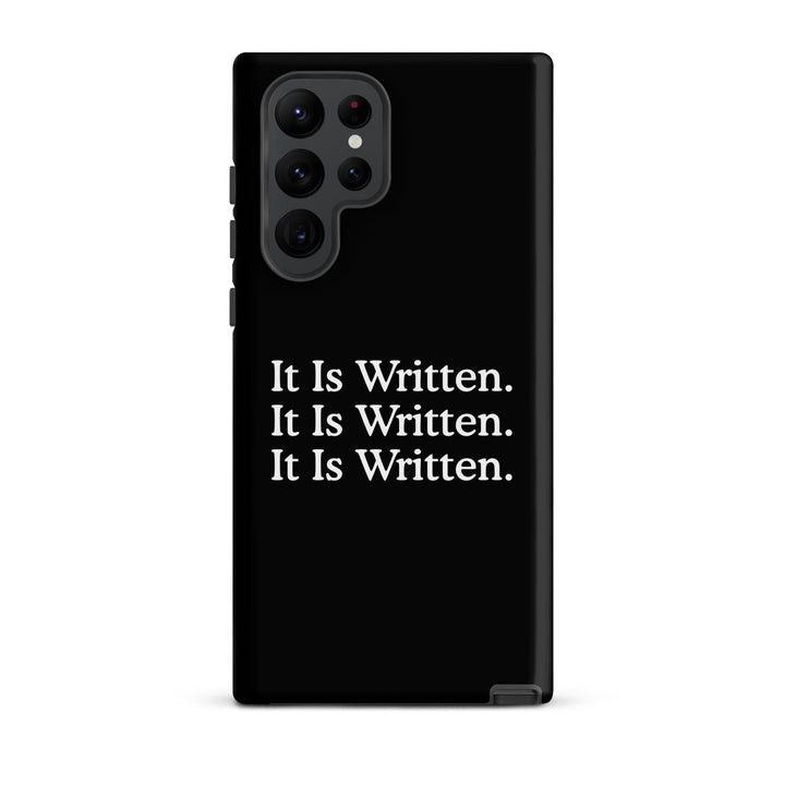 Christian Phone Case It Is Written Black for Samsung® Samsung® Phone Cases Matte Samsung Galaxy S22 Ultra 