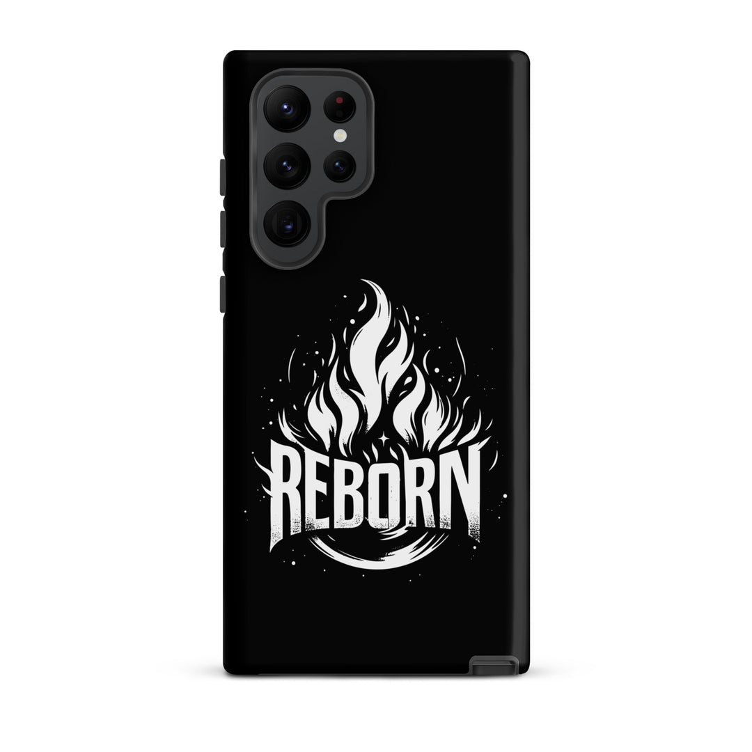 Christian Phone Case Reborn Black for Samsung® Samsung® Phone Cases Matte Samsung Galaxy S22 Ultra 