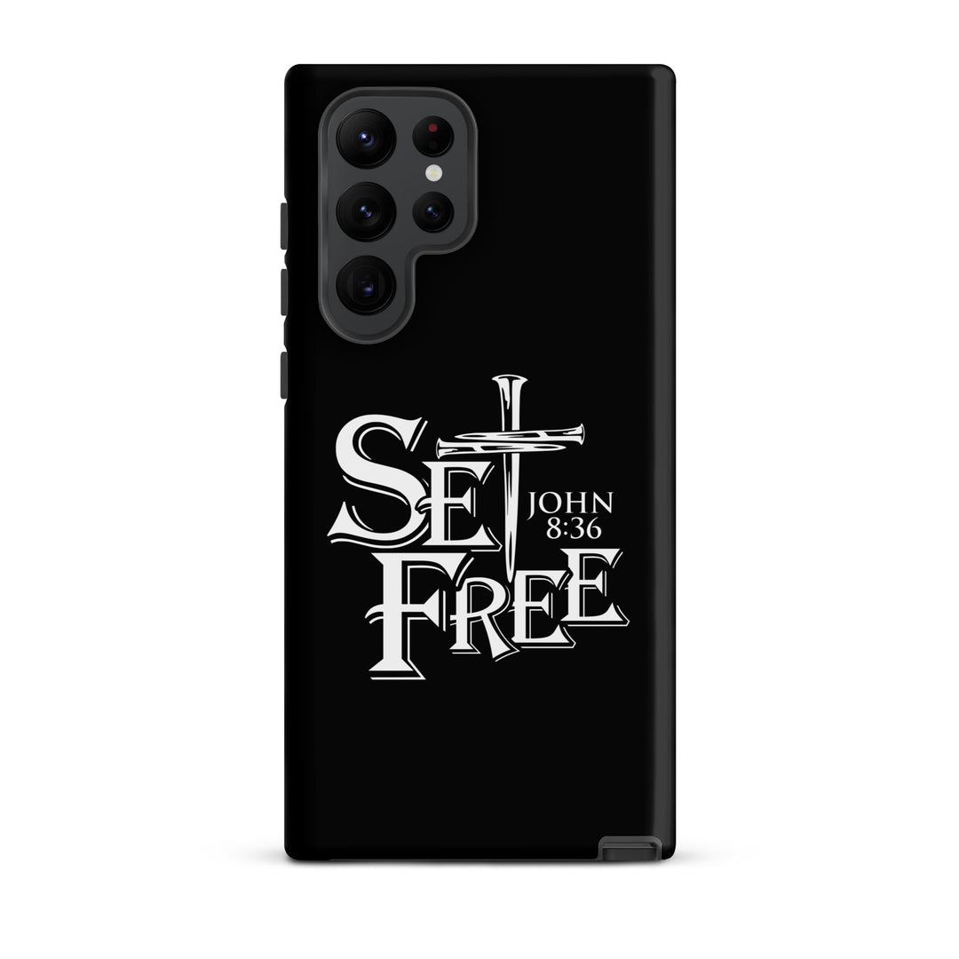 Christian Phone Case Set Free Black for Samsung® Samsung® Phone Cases Matte Samsung Galaxy S22 Ultra 