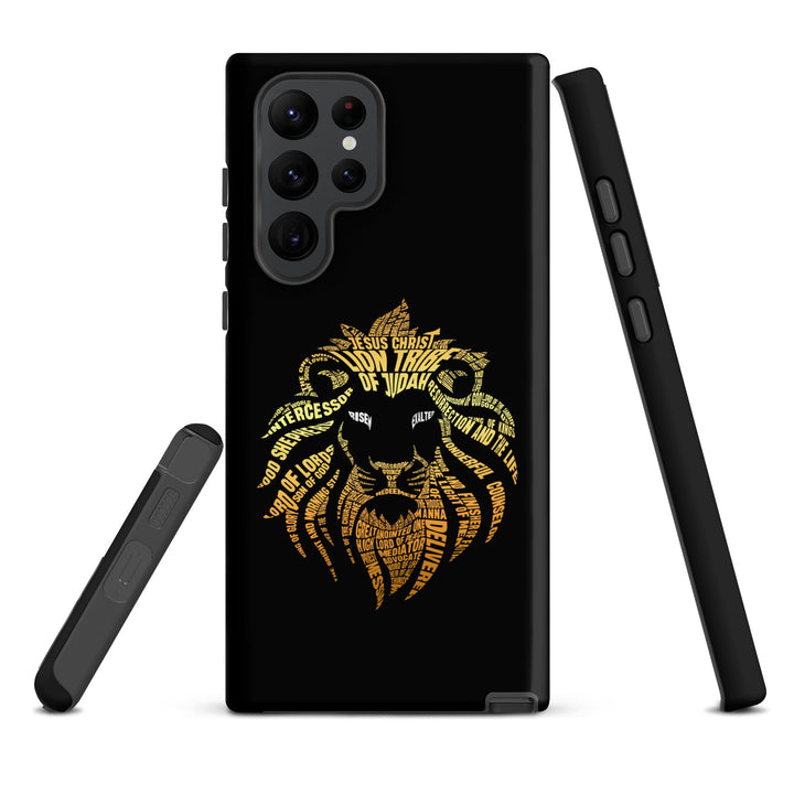 Christian Phone Case Lion Word Cloud Black for Samsung® Samsung® Phone Cases   