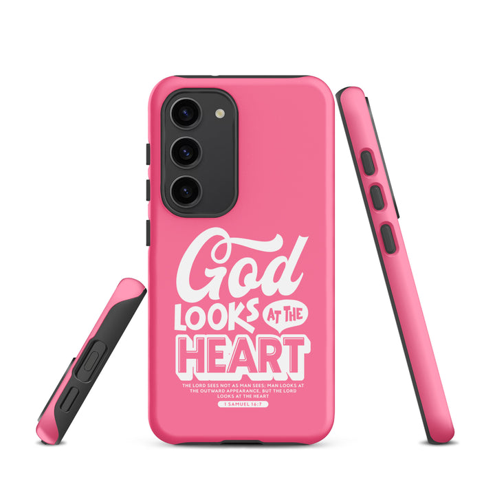 Christian Phone Case God Looks At Heart  for Samsung® Samsung® Phone Cases   