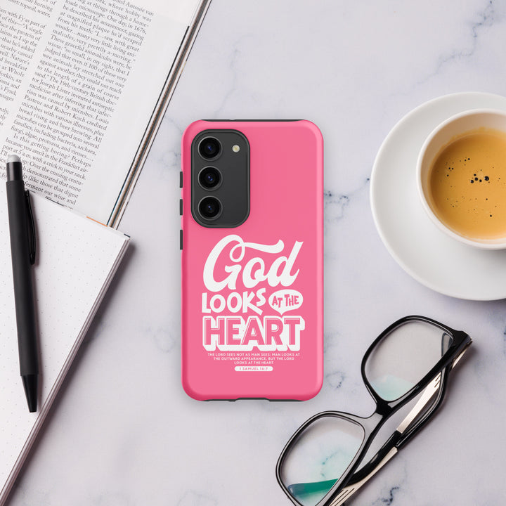 Christian Phone Case God Looks At Heart  for Samsung® Samsung® Phone Cases   