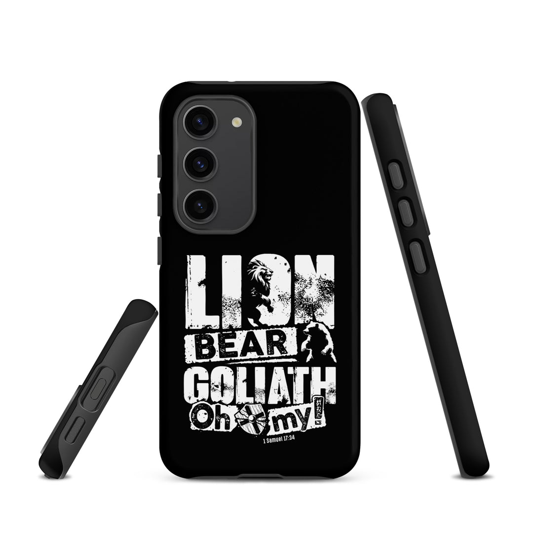 Christian Phone Case Lion Bear Goliath Black for Samsung® Samsung® Phone Cases   