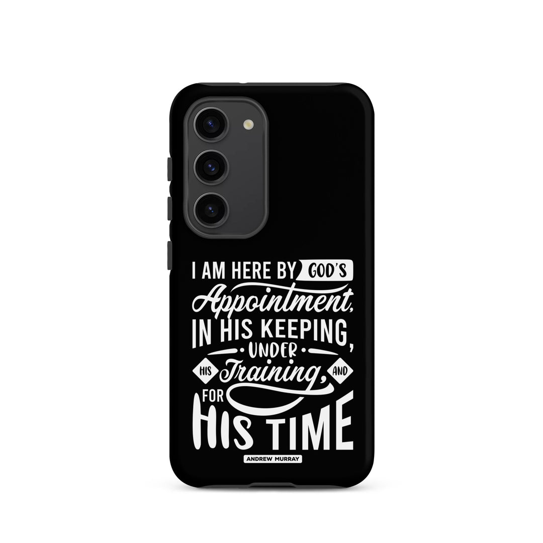 Christian Phone Case His Time Black for Samsung® Samsung® Phone Cases Matte Samsung Galaxy S23 