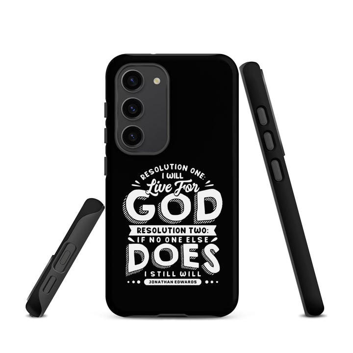 Christian Phone Case Live For God Black for Samsung® Samsung® Phone Cases   