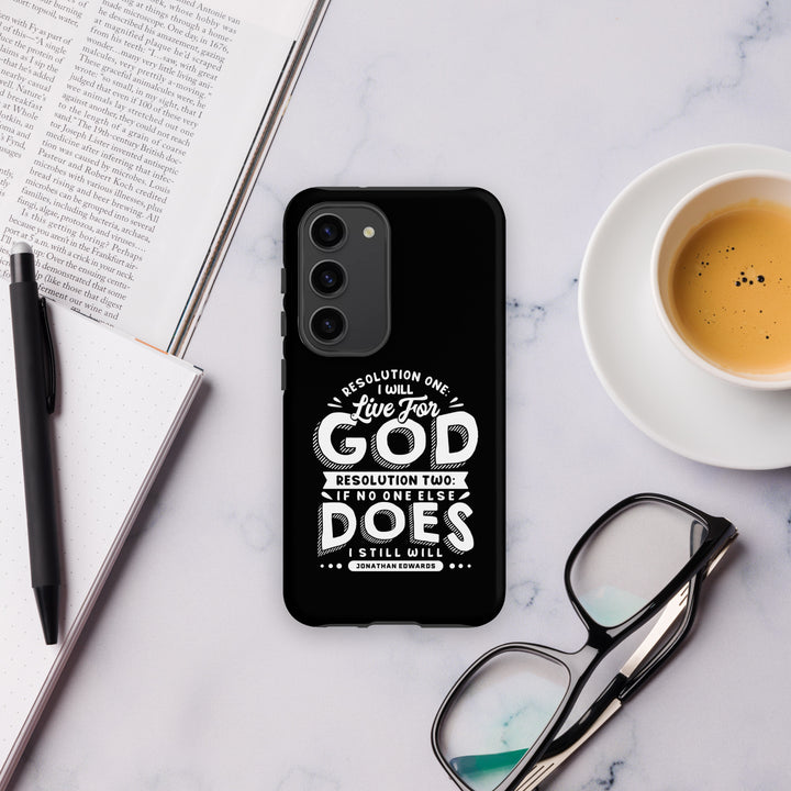 Christian Phone Case Live For God Black for Samsung® Samsung® Phone Cases   