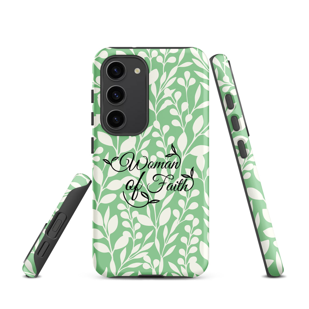 Christian Phone Case Woman of Faith Green for Samsung® Samsung® Phone Cases   