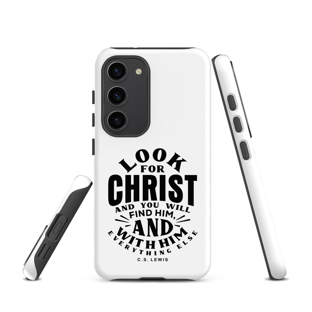 Christian Phone Case Look For Christ White for Samsung® Samsung® Phone Cases   