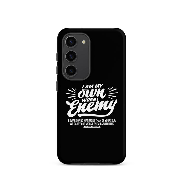 Christian Phone Case Worst Enemy Black for Samsung® Samsung® Phone Cases Matte Samsung Galaxy S23 