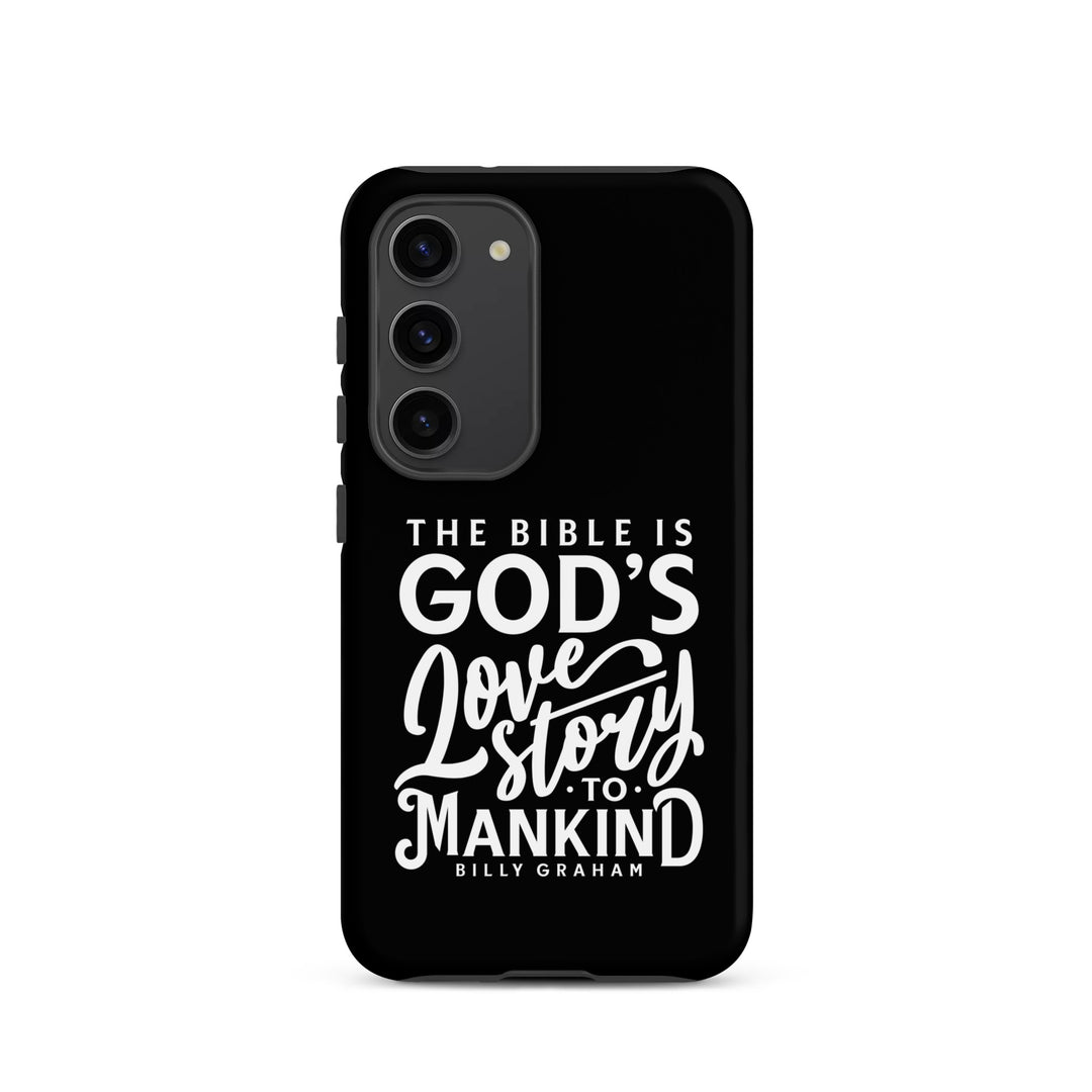 Christian Phone Case God's Love Story Black for Samsung® Samsung® Phone Cases Matte Samsung Galaxy S23 