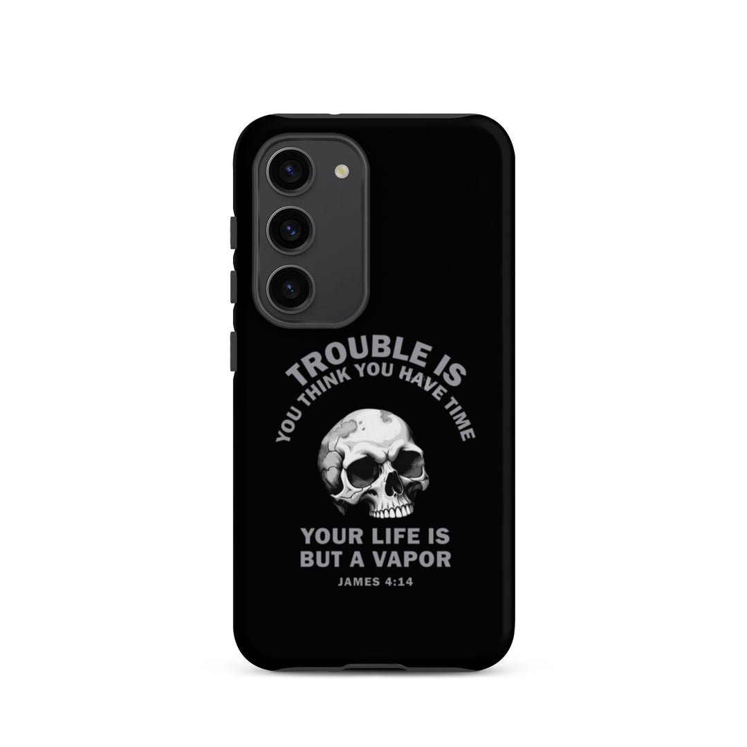 Christian Phone Case Life Is Vapor Black for Samsung® Samsung® Phone Cases Matte Samsung Galaxy S23 