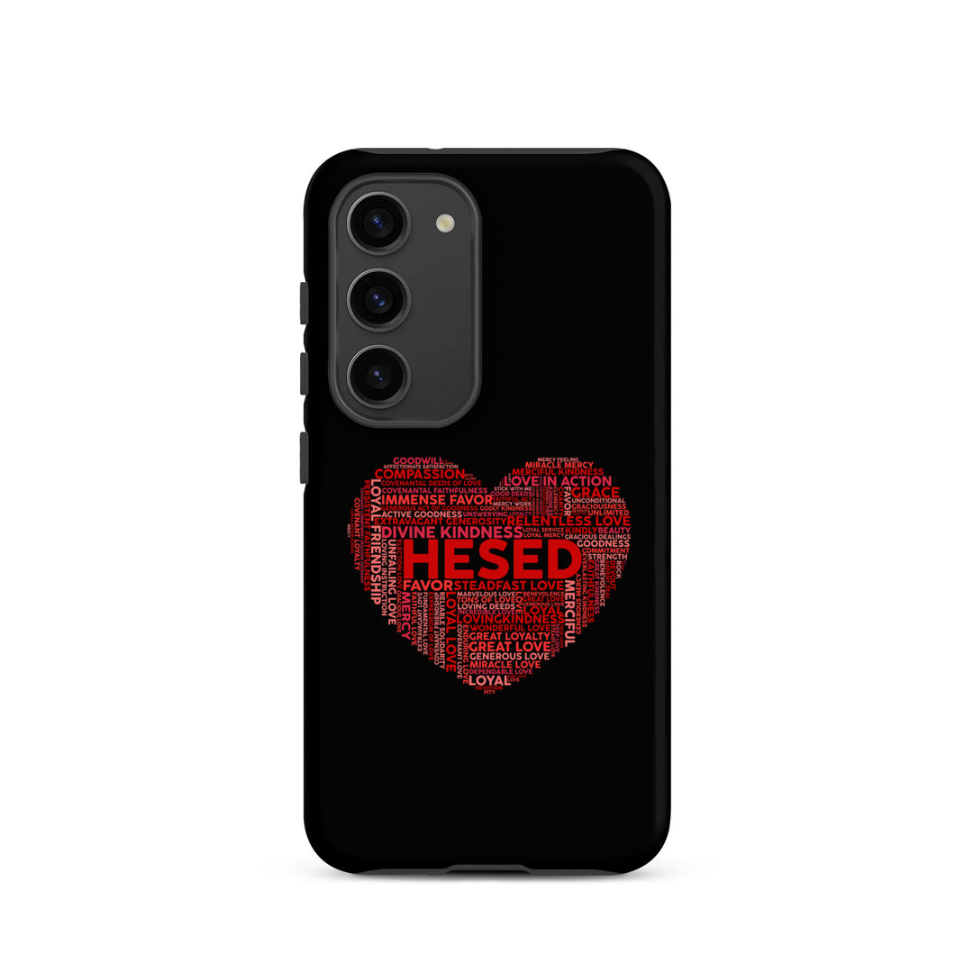 Christian Phone Case Hesed Heart Black for Samsung® Samsung® Phone Cases Matte Samsung Galaxy S23 