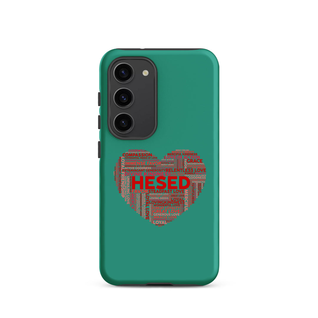 Christian Phone Case Hesed Heart Teal for Samsung® Samsung® Phone Cases Matte Samsung Galaxy S23 