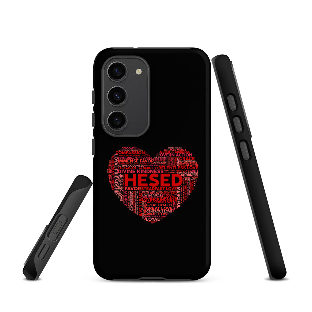 Christian Phone Case Hesed Heart Black for Samsung® Samsung® Phone Cases   